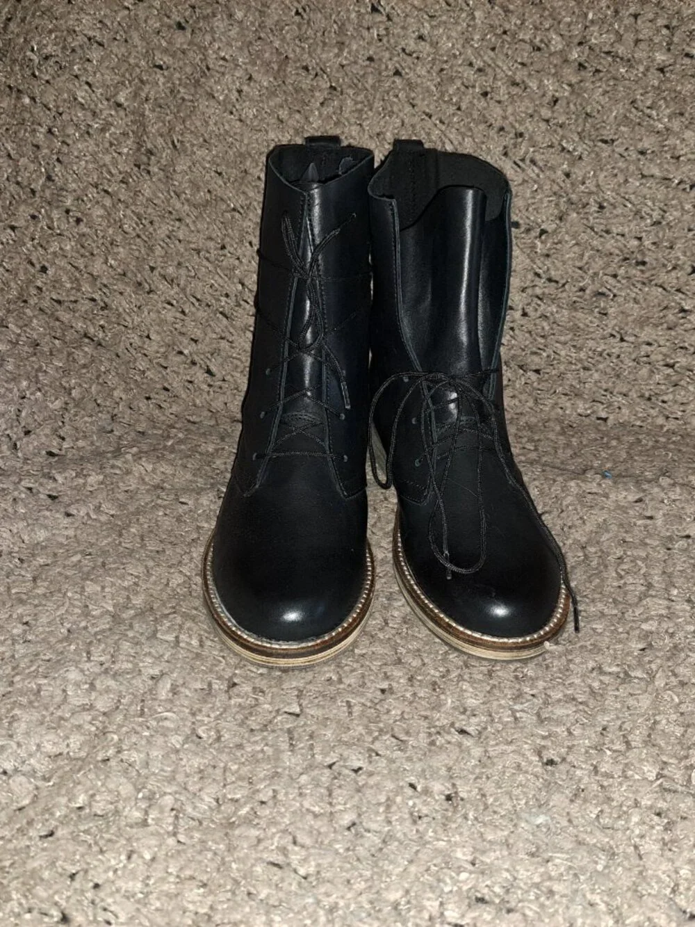 CHELSEA CREW-Black Label-Black Leather Boot-Soft/Slouchy Leather-Sz 37-NWOB - Picture 3 of 8